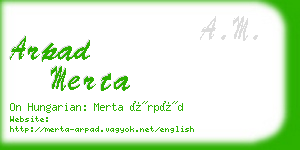 arpad merta business card